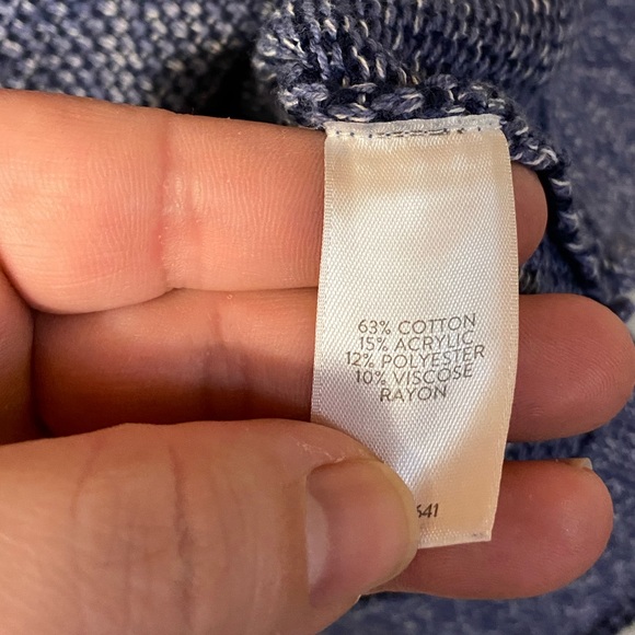 Pure Jill cuff neck pullover sweater 3 quarter length sleeve kangaroo pocket - Picture 4 of 8